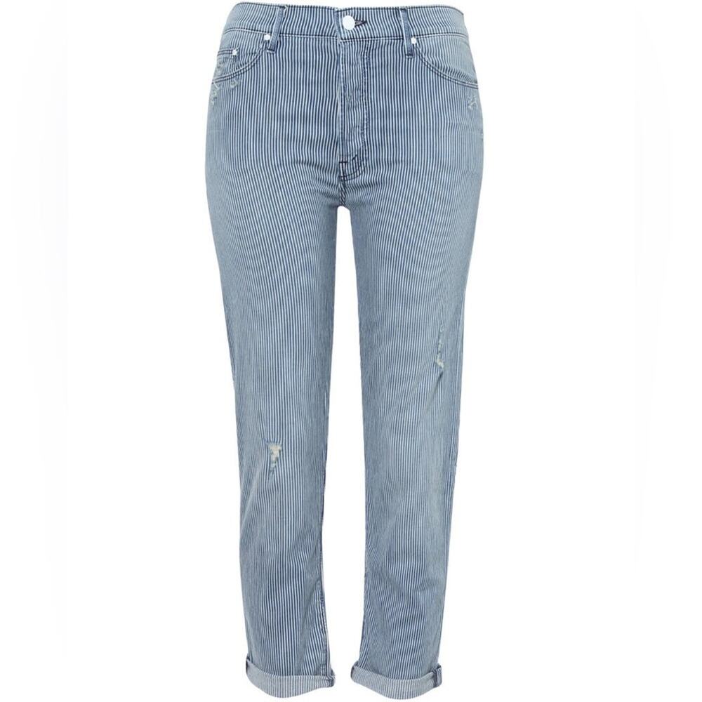 Mother THE VAGABOND CROP JEANSize 24 Nautical Coastal Grandma